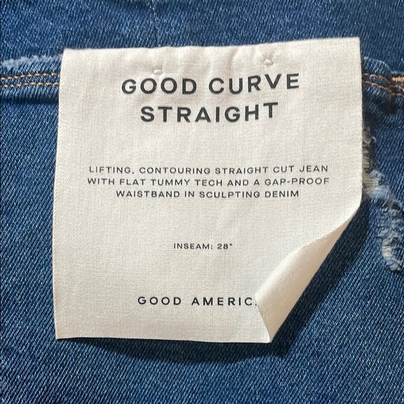 Women's New Good American Good Curve Straight Jeans Plus Size - Picture 7 of 7